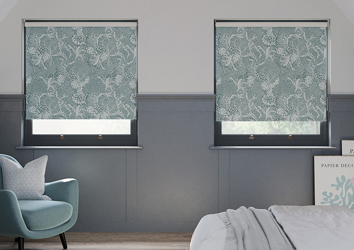 William Tree, Stone Blue - Twist&Fit Roller Blind - Image 3